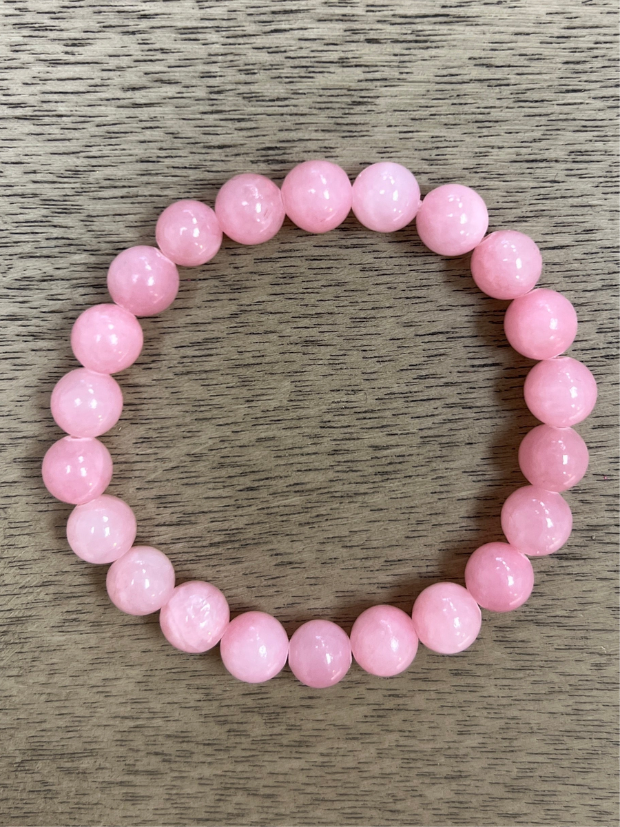 Peony Pink Jade 8mm Bracelet – Centered Jewelry