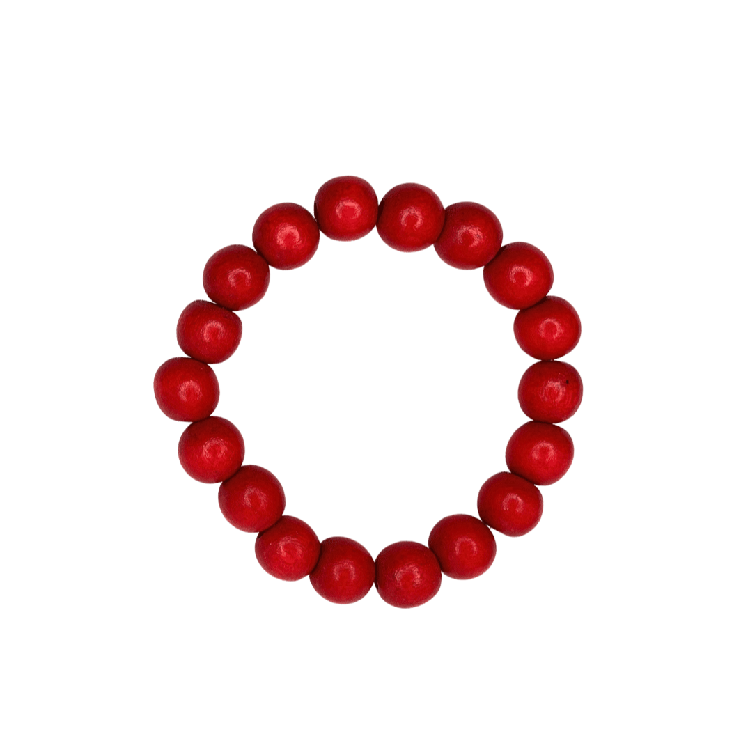 Fiesta Red Wood 10mm Bracelet – Centered Jewelry