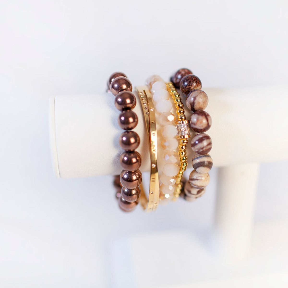 Chocolate Spring Bracelet Stack – Centered Jewelry